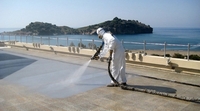 Roof polyurea waterproofing case